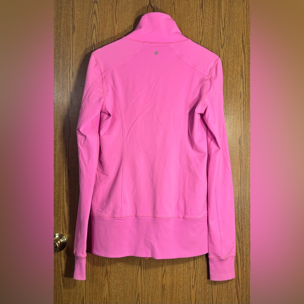 Lululemon Nice Asana Zing Pink Slim Fit Full Zip Yoga Jacket - Picture 7 of 9